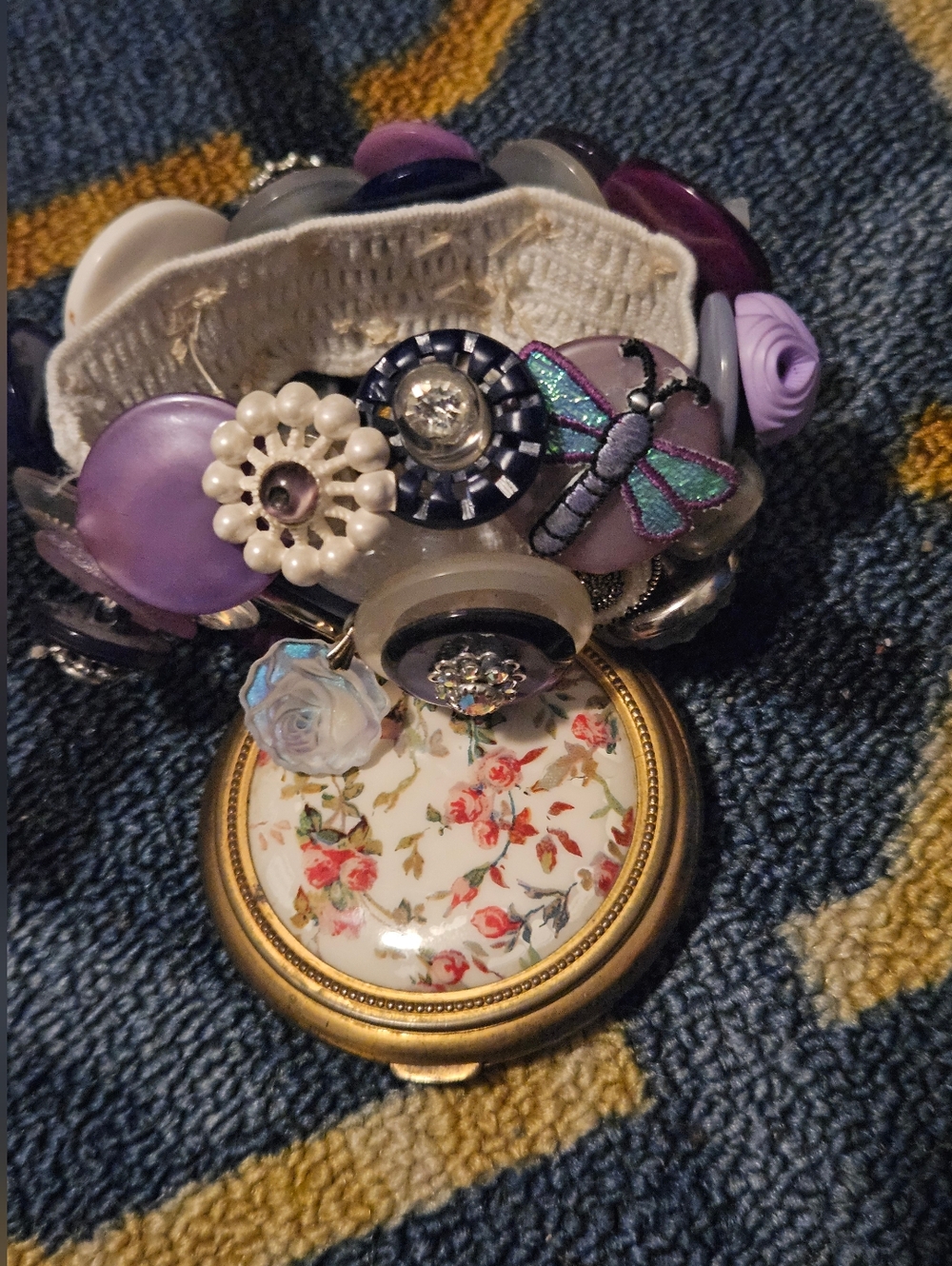 Colorful Bracelet And Compact Set